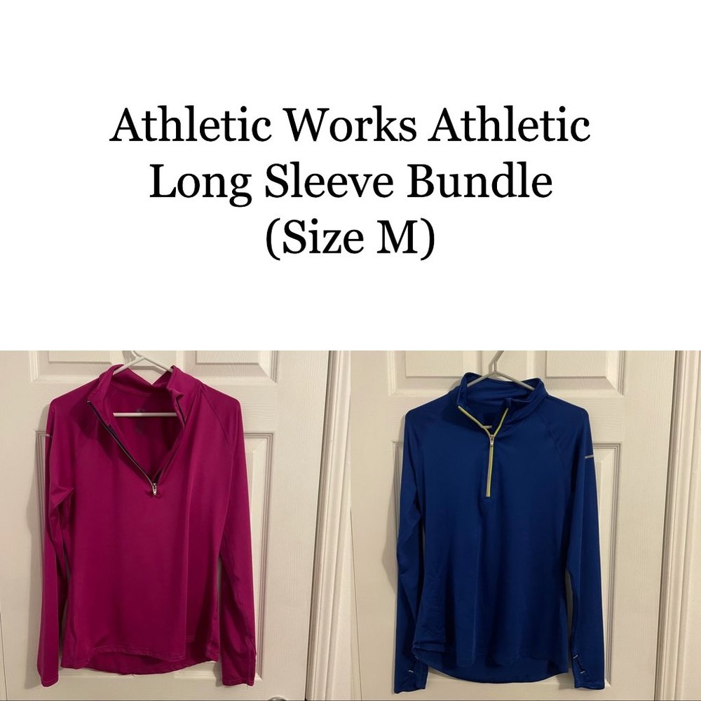 Bundle of 2 Athletic Works Blue Athletic Tops/ Jackets (M)